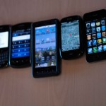 Cross Platform Mobile Application Development An array of smartphones